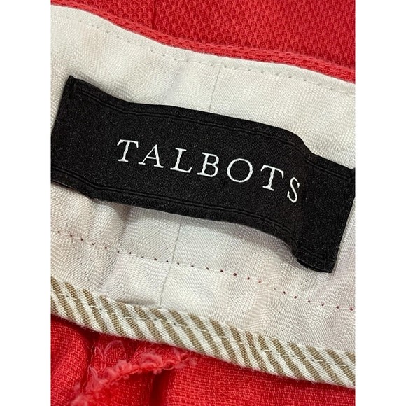 Talbots 16w Slim Crop Papaya Colored Pants - Picture 4 of 7